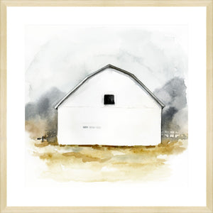 white barn watercolor ii